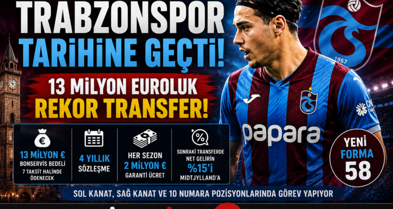 Sivaslı Aral Şimşir Trabzonspor Tarihine Geçti! 13 Milyon Euroluk Rekor Transfer