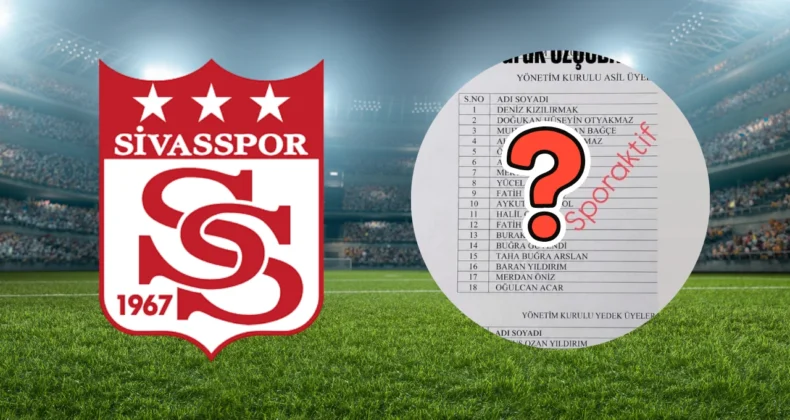 Sivasspor’da Burak Özçoban’ın Yönetim Listesi Belli Oldu! İşte Tam Kadro