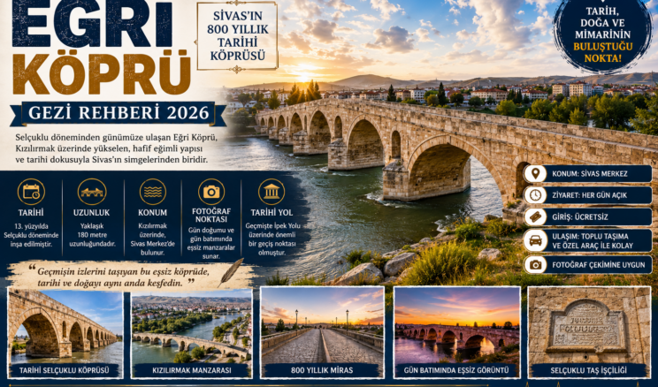 Eğri Köprü Gezi Rehberi | Sivas’ın 800 Yıllık Tarihi Köprüsü
