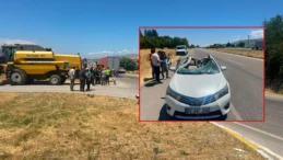 Sivas-Erzincan Karayolunda Feci Kaza! Otomobil Biçerdöverle Çarpıştı: 3 Yaralı