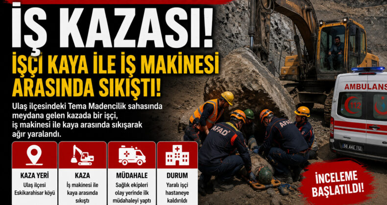 Sivas’ta Maden Ocağında İş Kazası! İş Makinesi ile Kaya Arasında Kalan İşçi Ağır Yaralandı