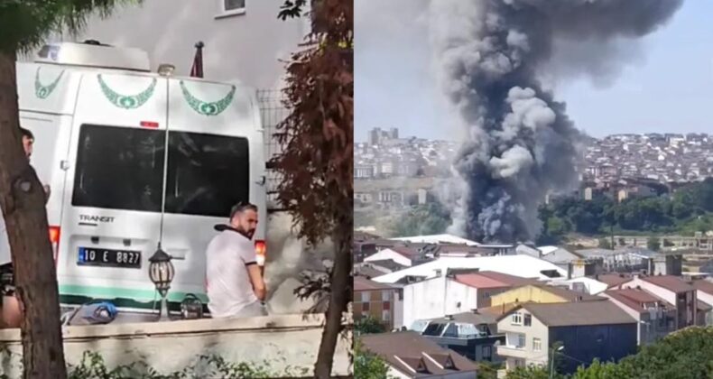 Arnavutköy’de Fabrika Yangını! Alevler Sanayi Bölgesini Sardı
