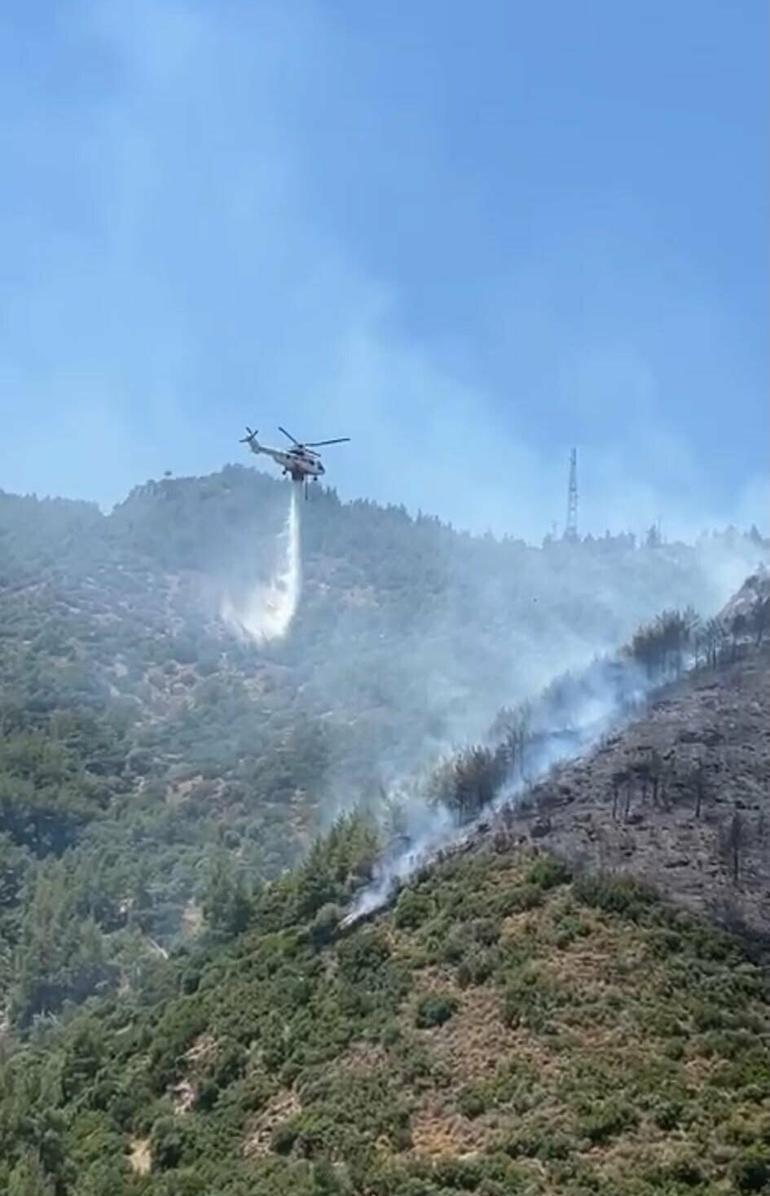 İzmir Narlıdere orman yangınına kara ekipleri müdahale ediyor