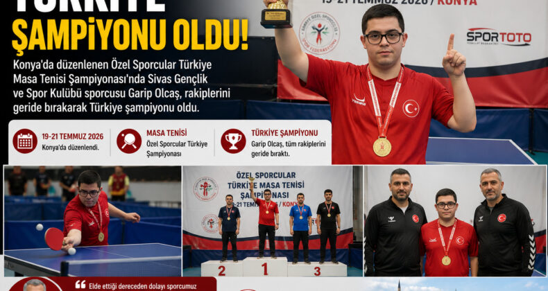 Sivaslı Garip Olcaş Türkiye Şampiyonu Oldu! Masa Tenisinde Büyük Gurur