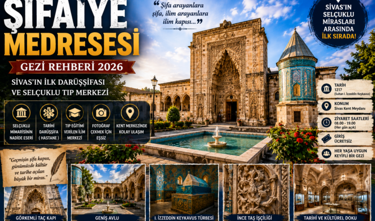 Şifaiye Medresesi Gezi Rehberi | Sivas’ın İlk Darüşşifası ve Selçuklu Tıp Merkezi