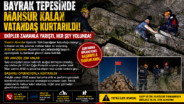 Sivas’ta Bayrak Tepesinde Mahsur Kalan Vatandaş AFAD Tarafından Kurtarıldı