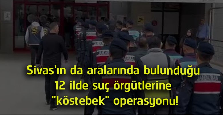 Sivas’ın da Aralarında Bulunduğu 12 İlde “Köstebek” Operasyonu! 50 Şüpheli Hakkında Gözaltı Kararı
