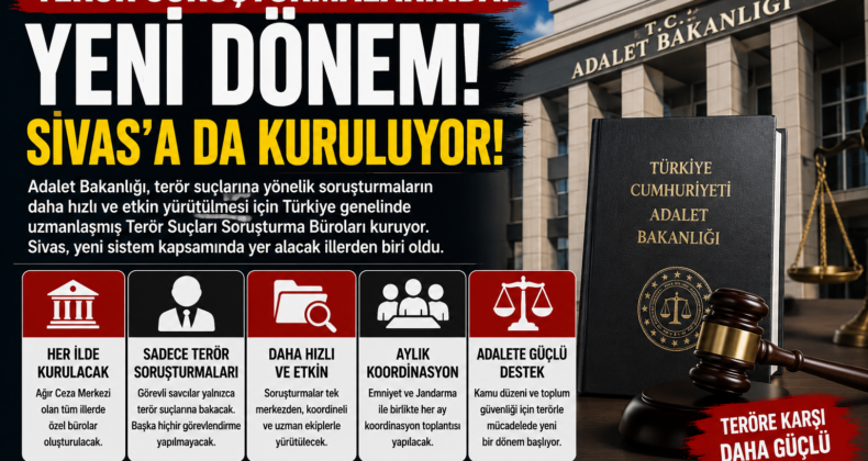 Sivas’ta Terör Soruşturmalarında Yeni Dönem! Uzman Savcılık Bürosu Kuruluyor