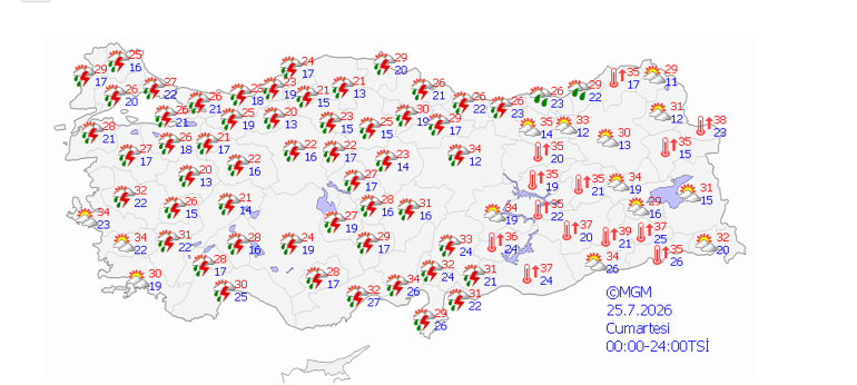 AKOM İstanbul için gök gürültülü sağanak uyarısı yaptı