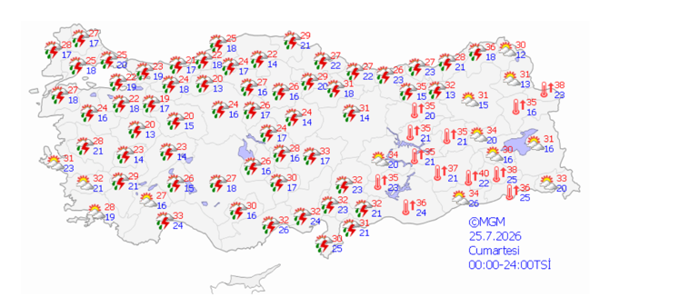 Meteoroloji Türkiye hava durumu haritası
