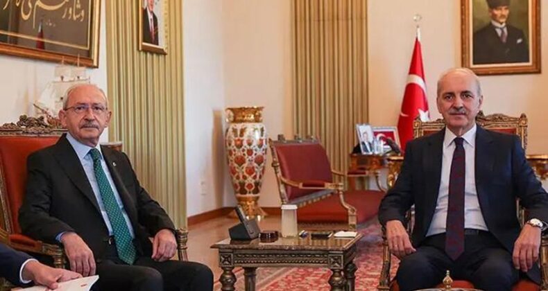 TBMM Başkanı Numan Kurtulmuş, “Terörsüz Türkiye” süreci kapsamında CHP eski Genel Başkanı Kemal Kılıçdaroğlu ile bir araya gelecek. Meclis’te gerçekleştirilecek görüşmede sürece ilişkin değerlendirmelerin ele alınması bekleniyor.