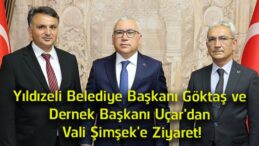 Yıldızeli Belediye Başkanı Yaşar Göktaş ve Fevzi Uçar’dan Vali Yılmaz Şimşek’e Ziyaret