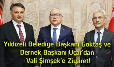 Yıldızeli Belediye Başkanı Yaşar Göktaş ve Fevzi Uçar’dan Vali Yılmaz Şimşek’e Ziyaret