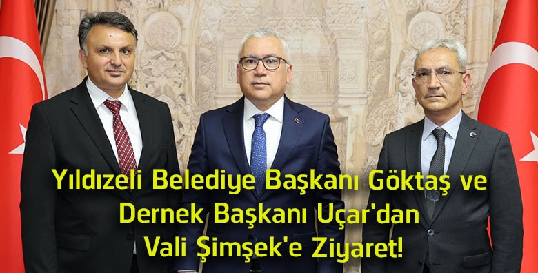 Yıldızeli Belediye Başkanı Yaşar Göktaş ve Fevzi Uçar’dan Vali Yılmaz Şimşek’e Ziyaret