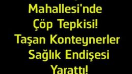 Dört Eylül Mahallesi’nde Çöp Tepkisi! Taşan Konteynerler Mahalle Sakinlerini Endişelendirdi