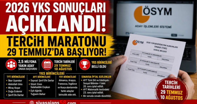 2026 YKS Sonuçları Erişime Açıldı! Üniversite Tercihleri 29 Temmuz’da Başlıyor