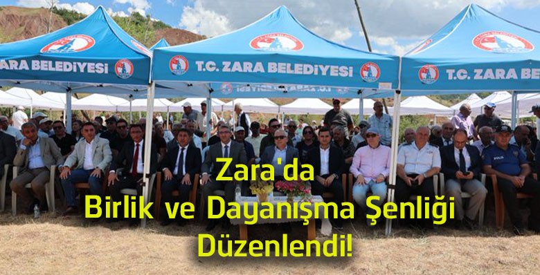 Zara’da Birlik ve Dayanışma Şenliği Yoğun Katılımla Gerçekleştirildi